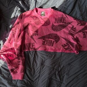Nike Fuchsia Crop Sweatshirt